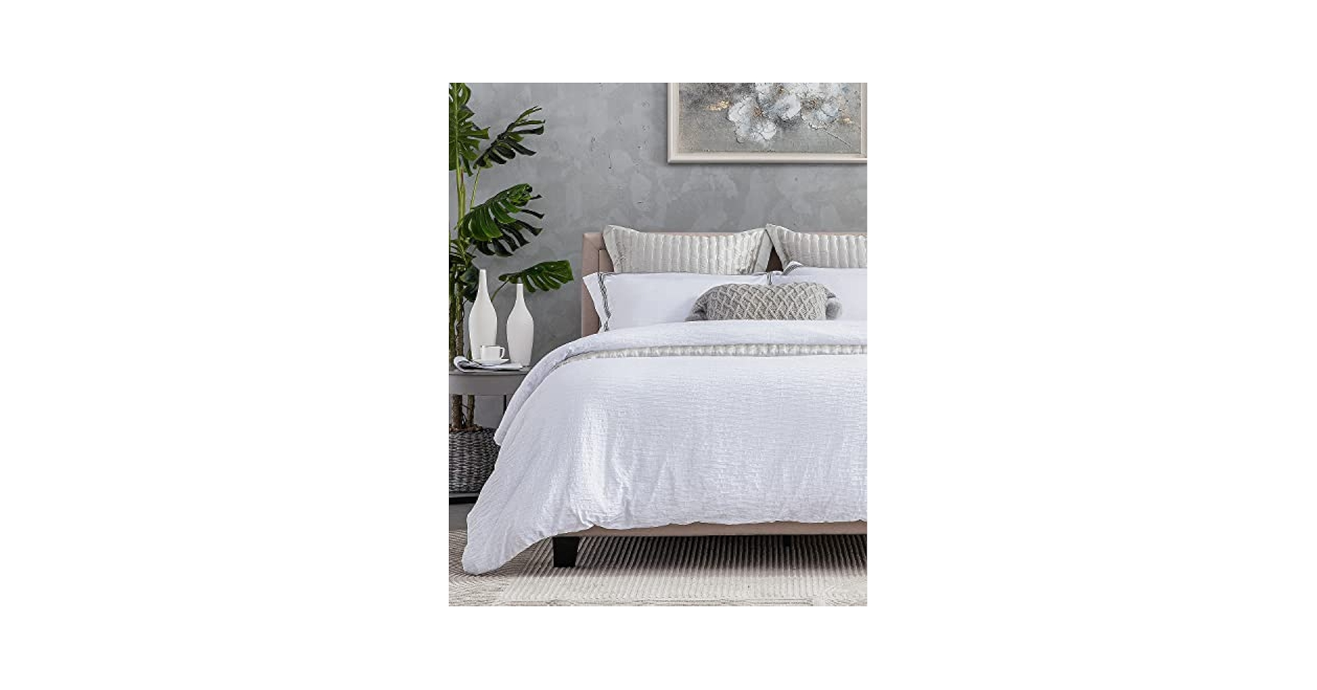Amazon.com: SIGOODS Crinkle Washed Crepe Bedding Sets, Soft